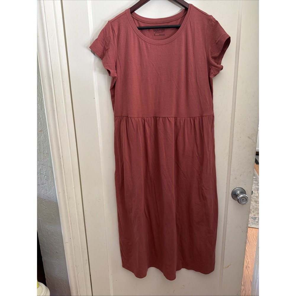 Patagonia Kamala Short Sleeve Midi T-Shirt Dress Mauve Oversized XS